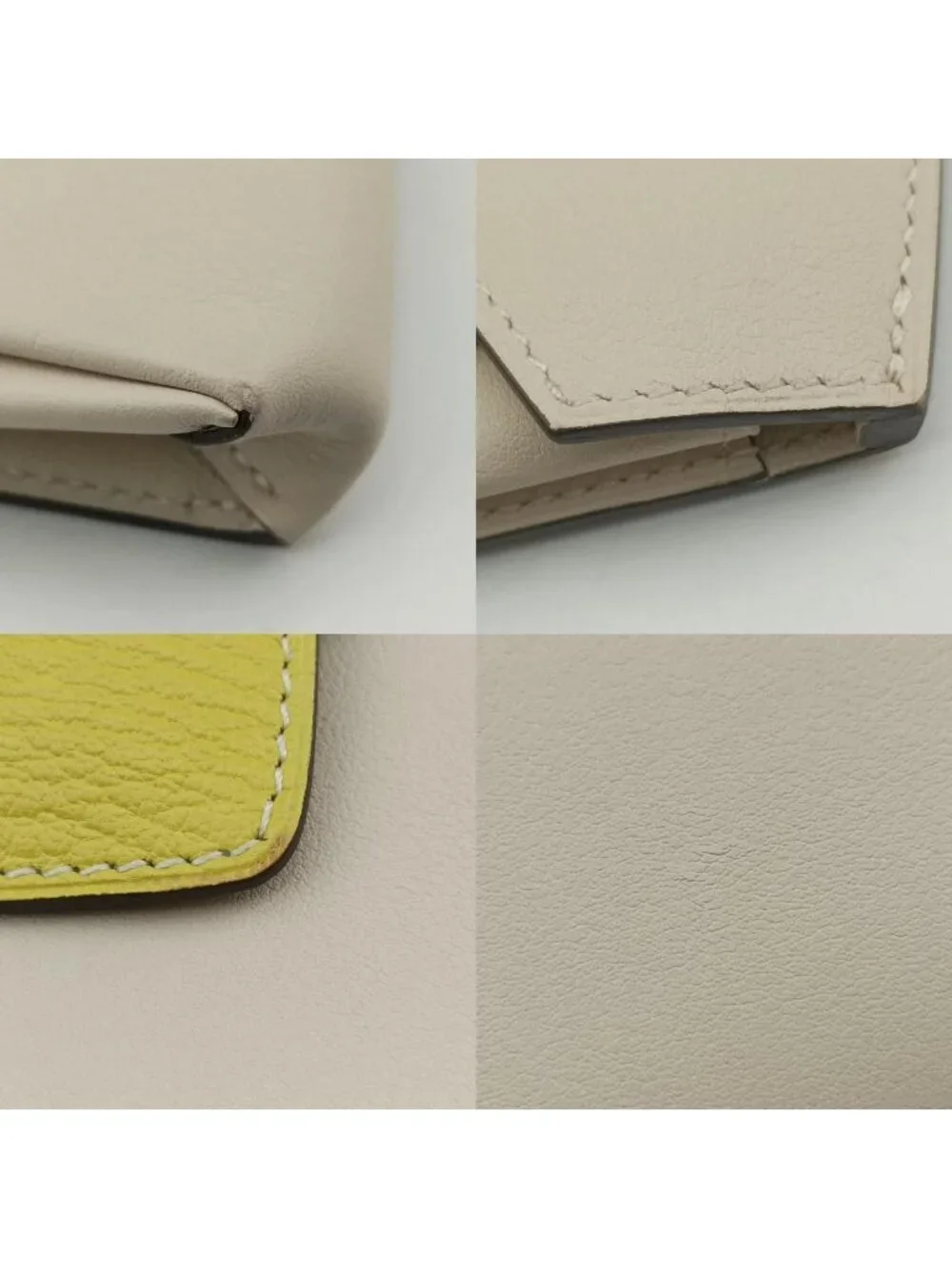 Hermes Tutti Frutti White Yellow Leather Clutch